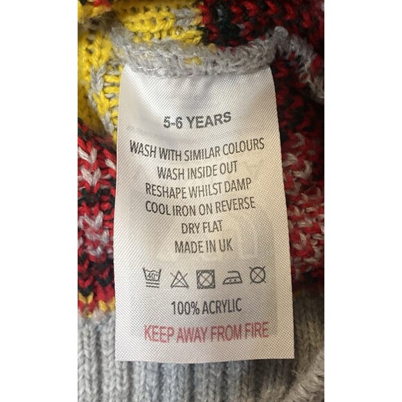 Pokémon Pikachu Ugly Christmas Sweater Kids 5-6 Years Old Holiday Snow Flake - Picture 6 of 10